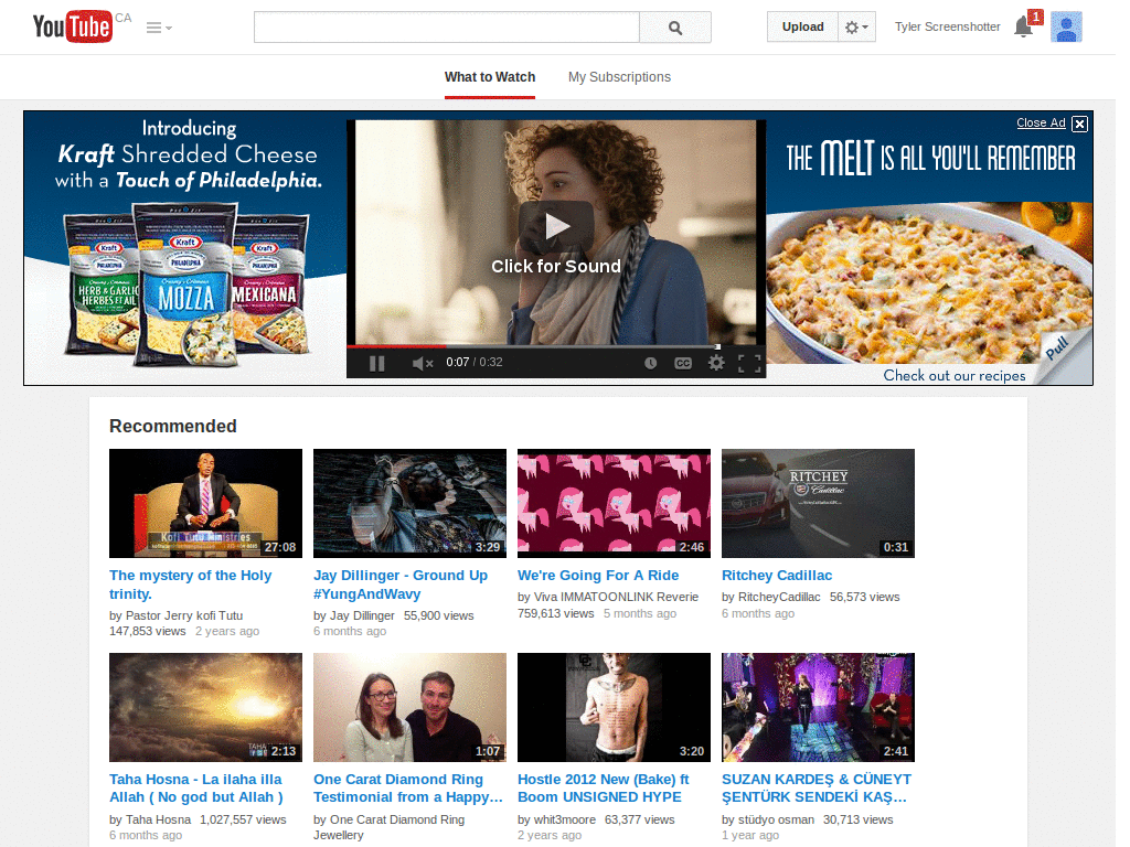 YouTube clean, bigger videos, minimal -Andrew Kidd