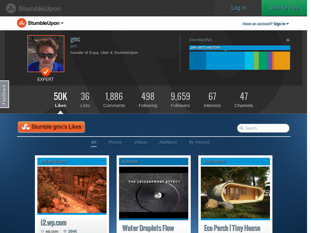 StumbleUpon 2012 - Dark Shiny Blue