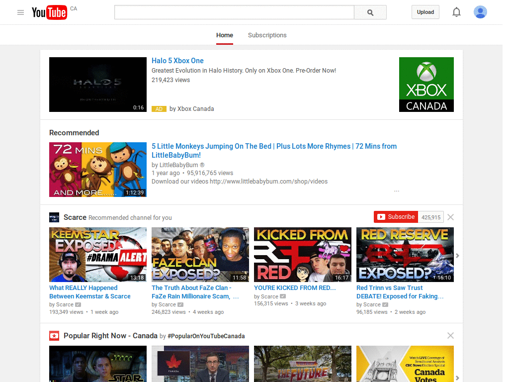 youtube a:visited red