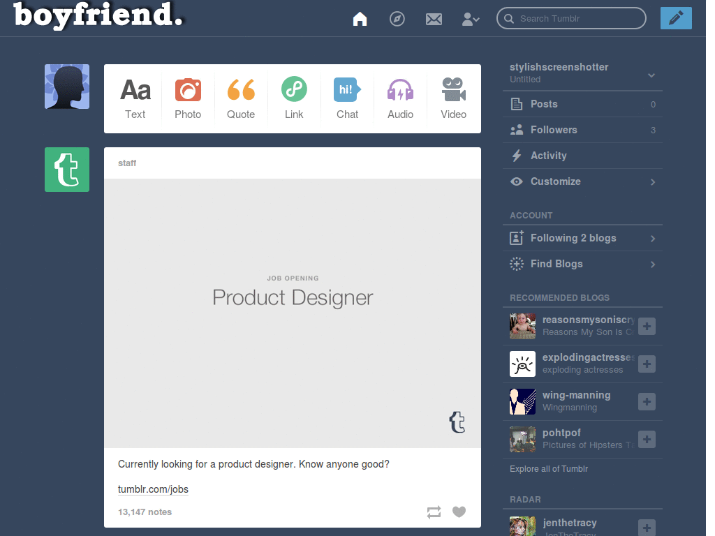 BOYFRIEND - Tumblr Logo