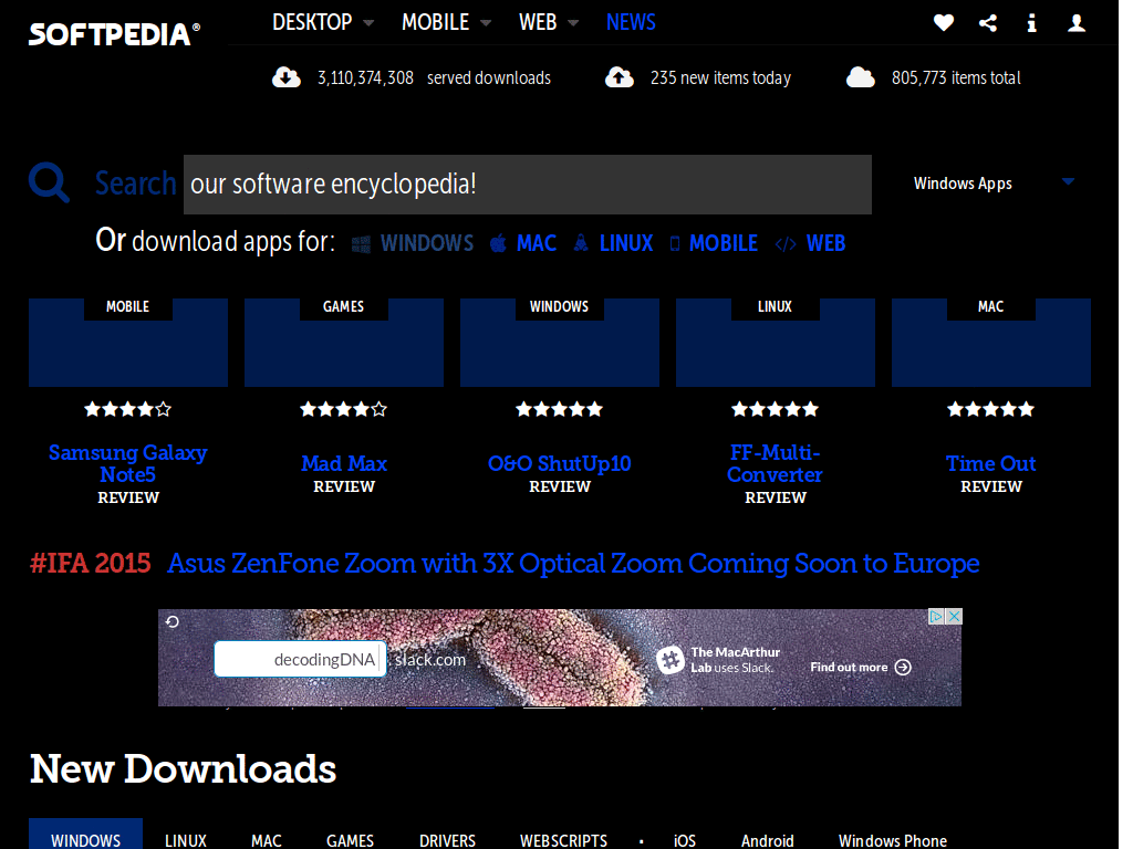 softpedia dark