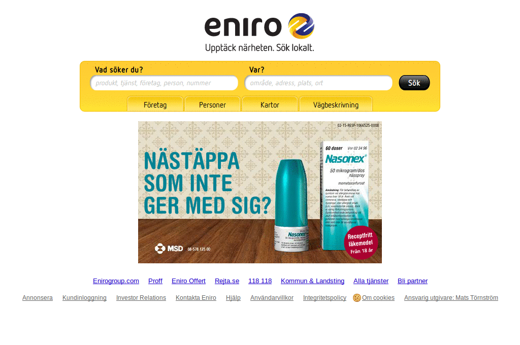 ENIRO - Enklare utseende