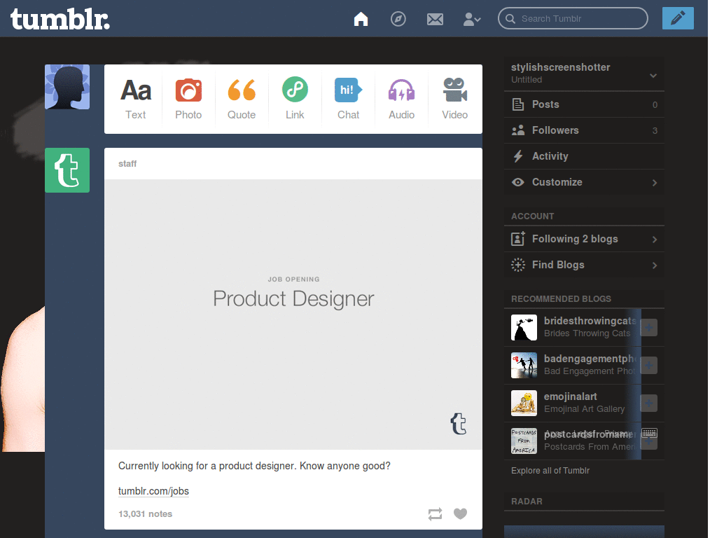 Evan Peters dashboard