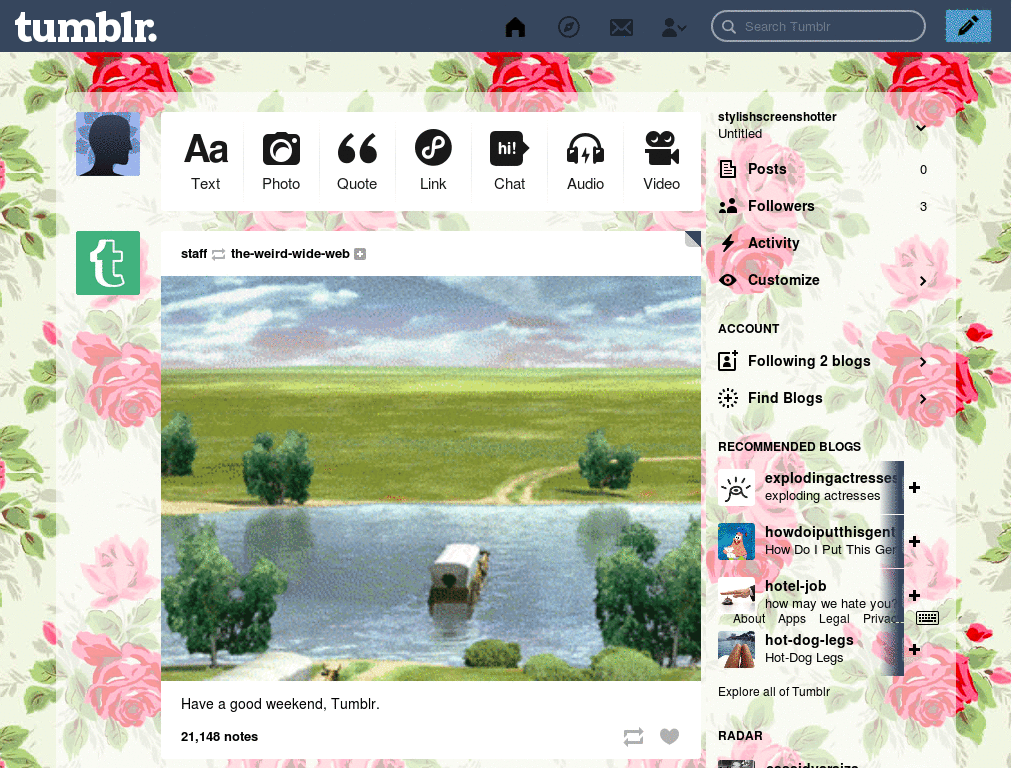 florals tumblr vintage