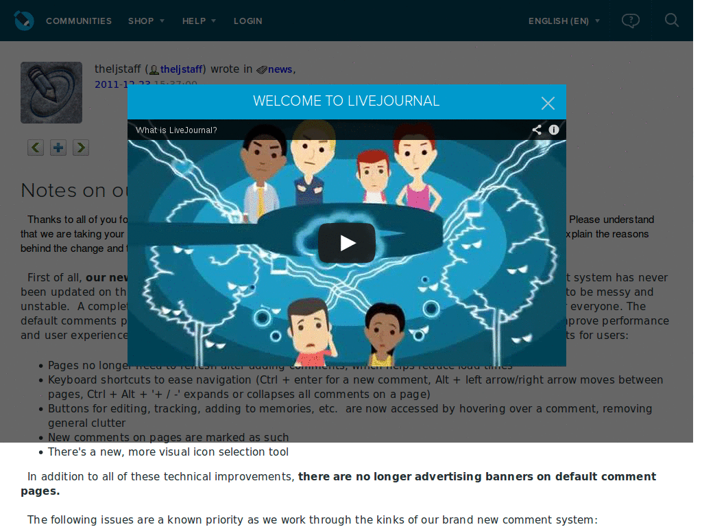 LiveJournal: Sensible comments page