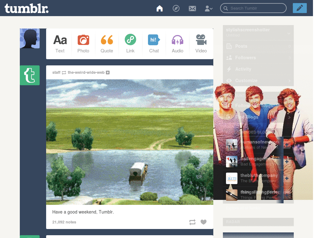 One Direction Dashboard xx