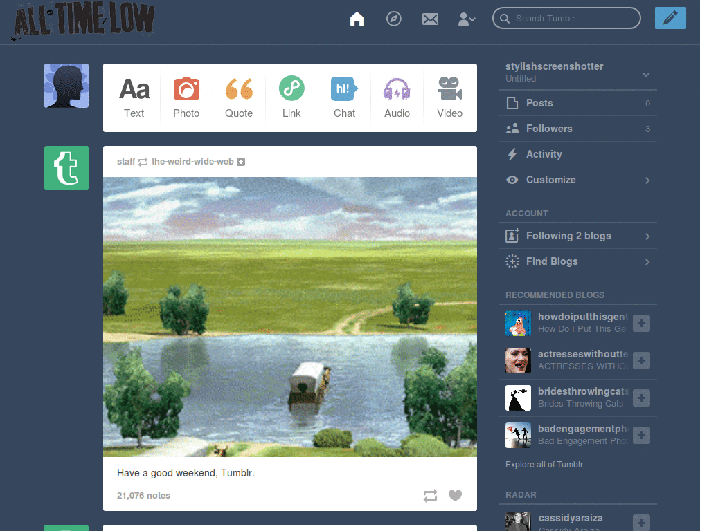 alex gaskarth tumblr dashboard theme