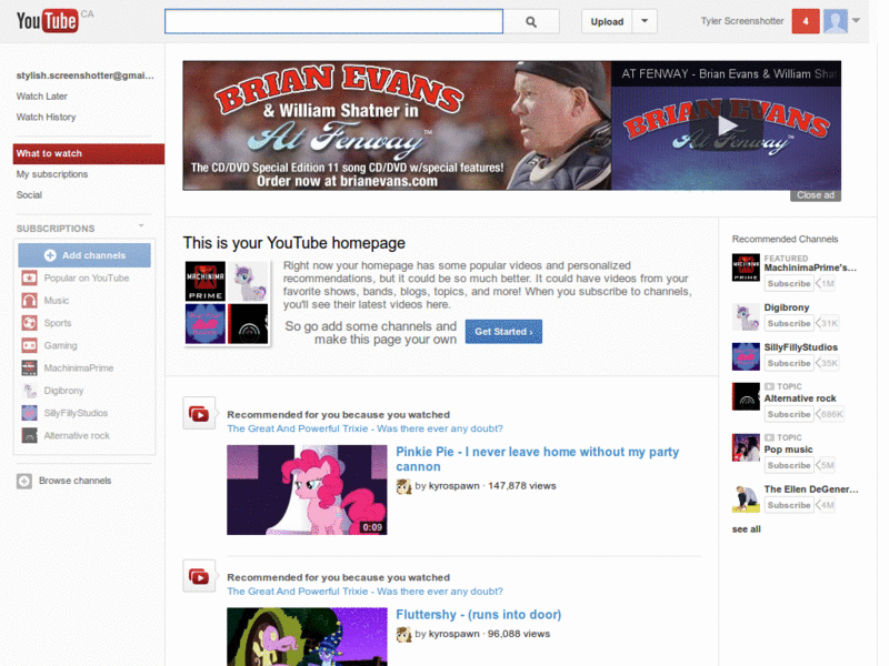 <read> youtube without headers (if not hovered)