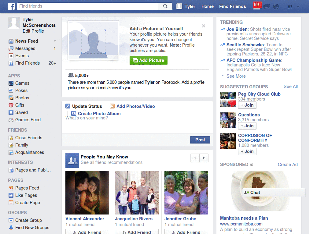 Facebook - larger fonts