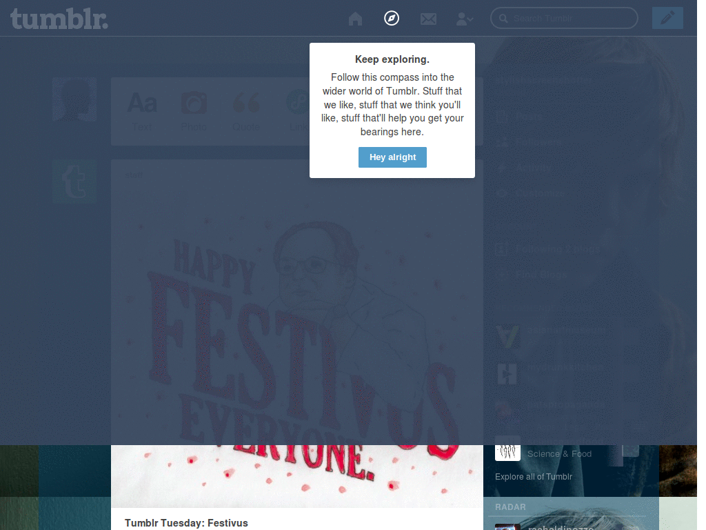 Tate theme dashboard