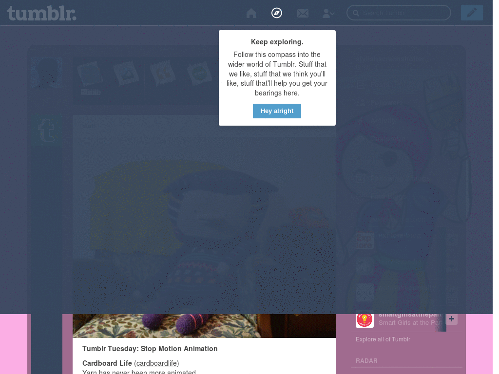 Tumblr Dashboard- Ms Paint