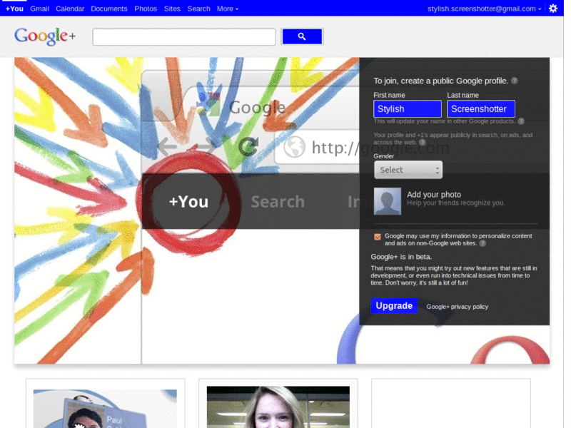 BlueScreen of Google+