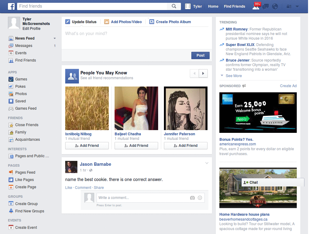 Facebook fix Old Profile