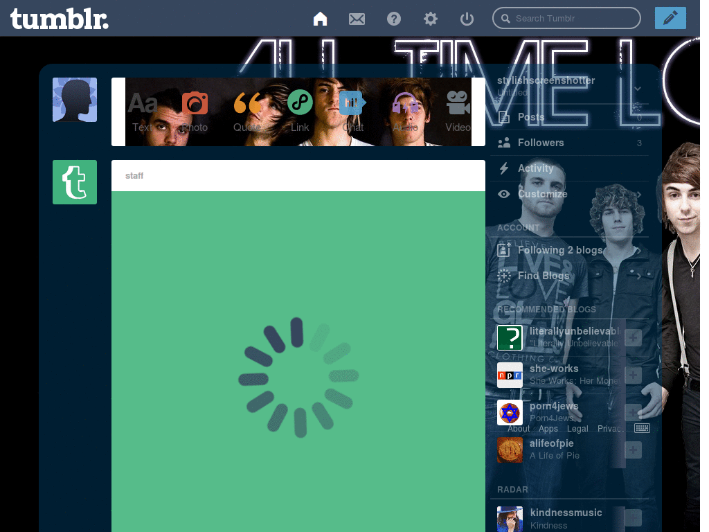 All time low theme dashboard