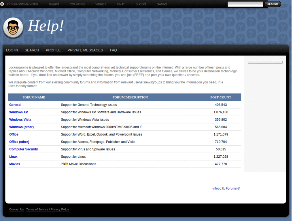 Website: Cleaner - Lockergnome forum