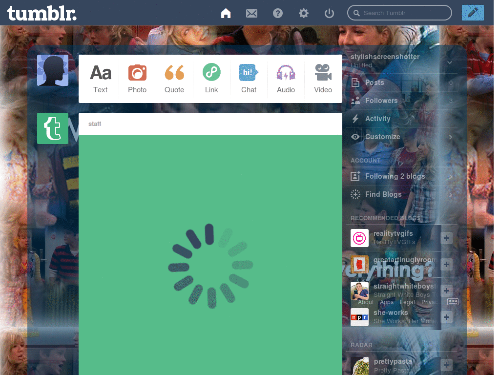 Seddie tumblr theme dashboard 2