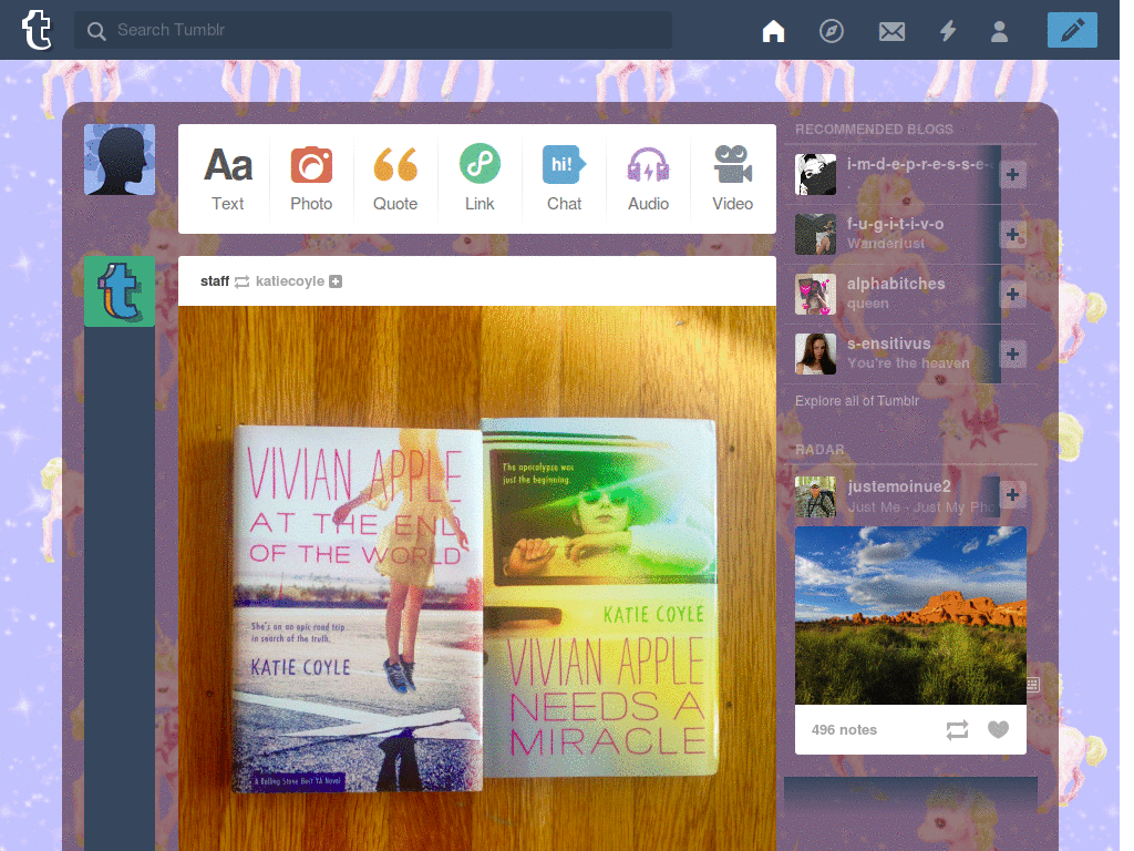 Kawaii Paradise Tumblr Dash Theme
