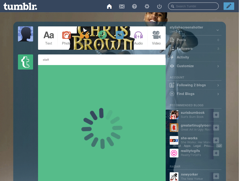 Chris Brown dashboard