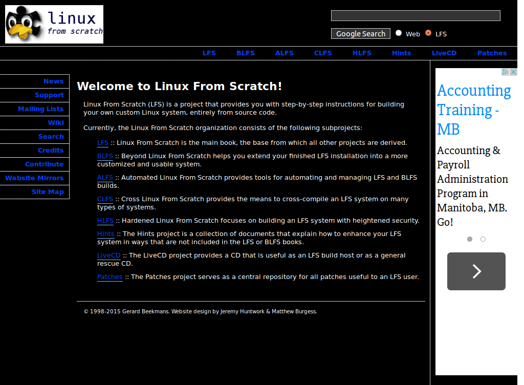 linuxfromscratch dark