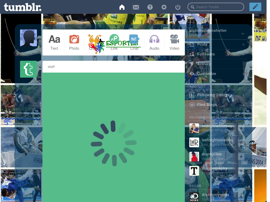 Esportes dashboard
