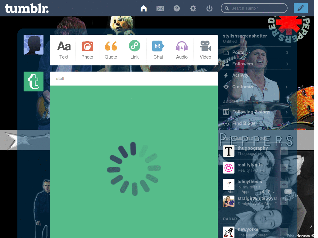 Red Hot Chili Peppers dashboard 2