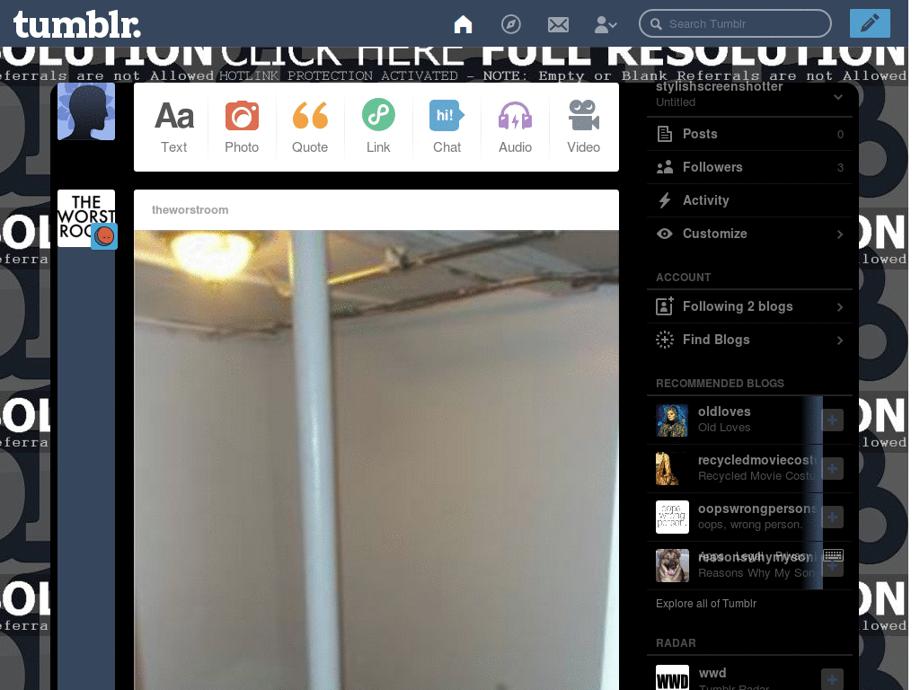 Tumblr logo theme