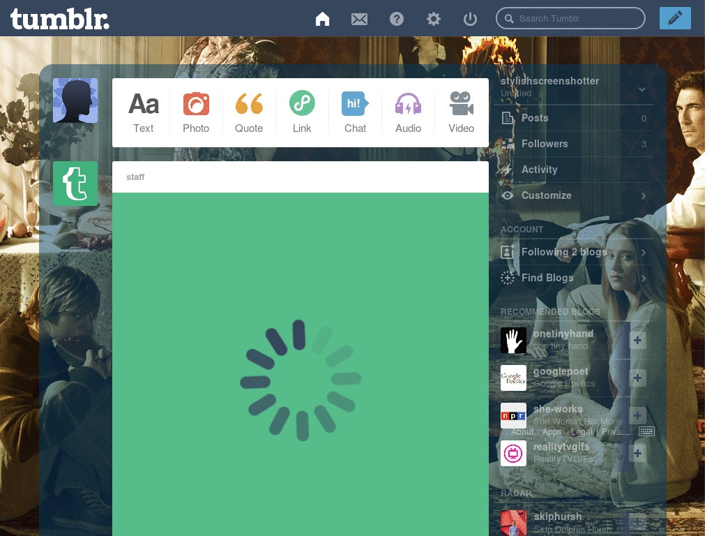 American horror story dashboard theme