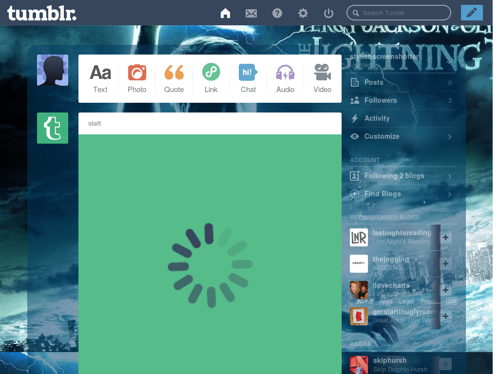 Percy Jackson dash theme