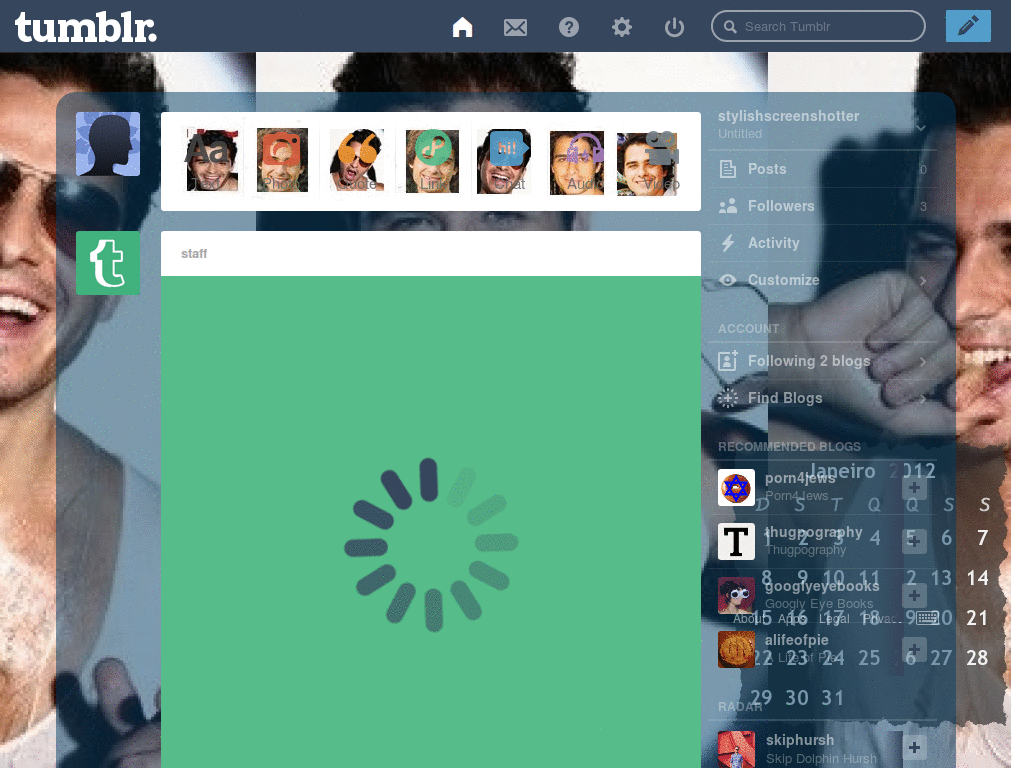 Andre arteche theme dashboard