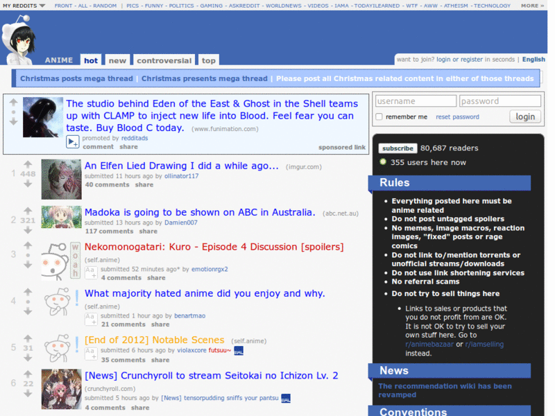 Fixing /r/anime for now