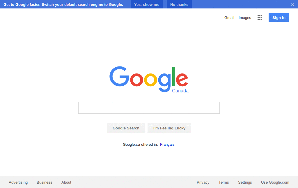 Hide Chrome ad