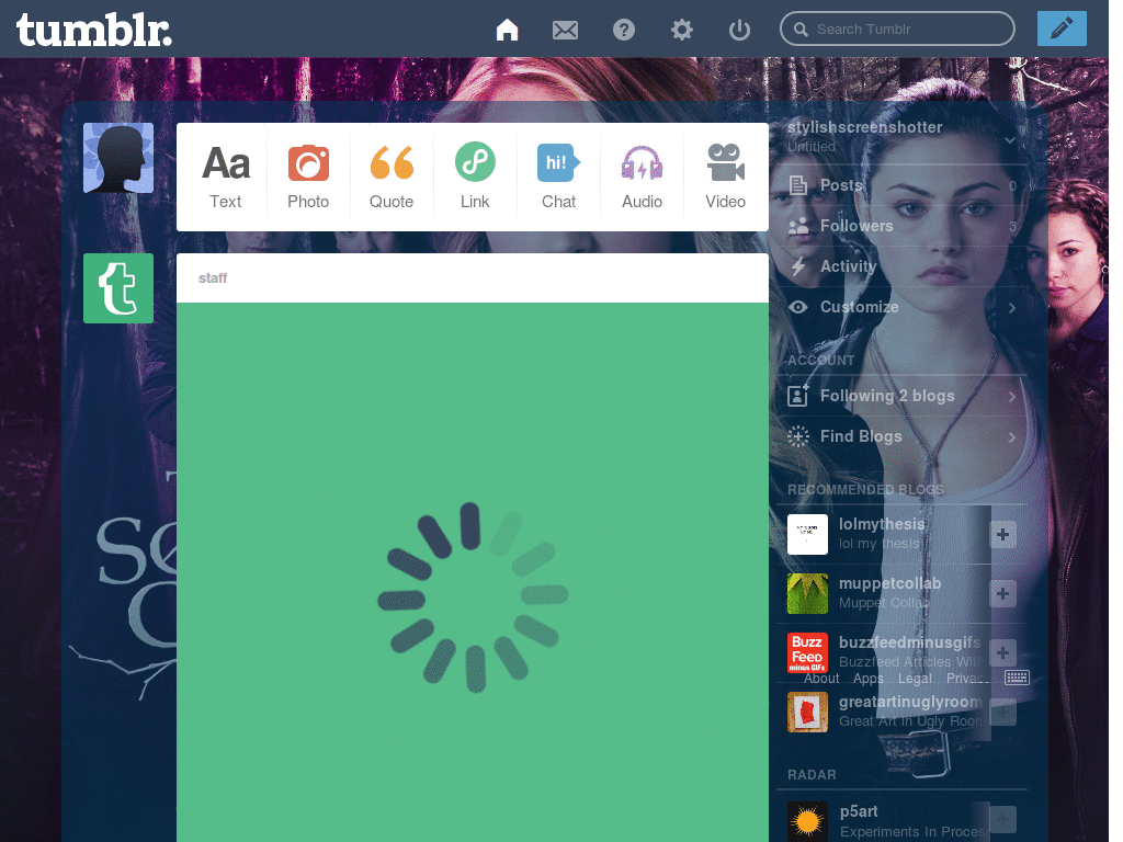 The Secret Circle dashboard