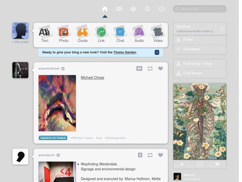 Drake Tumblr Dashboard