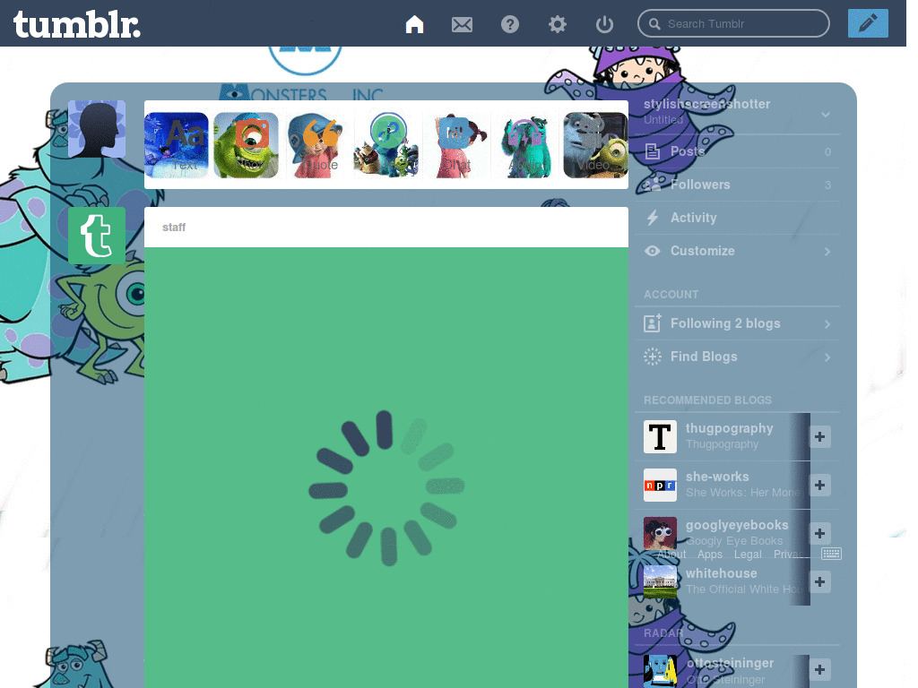 Monsters Inc. Dash Theme