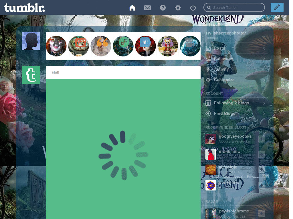 Alice in Wonderland Dash Theme