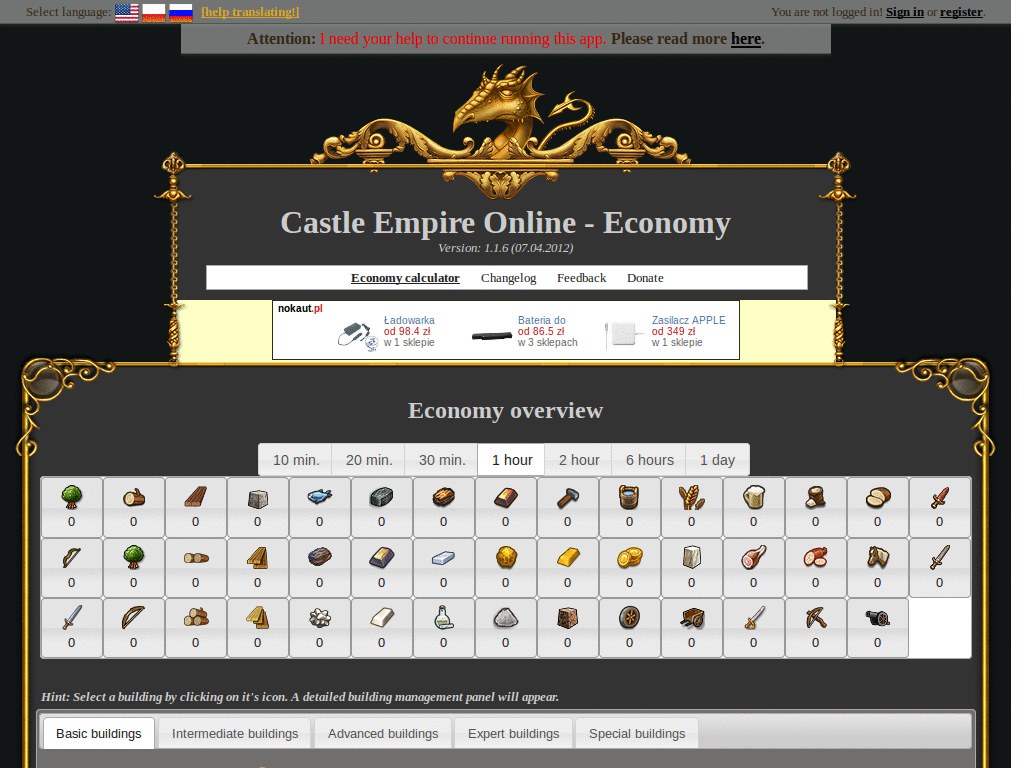 CEO Economy Calculator Dark Style