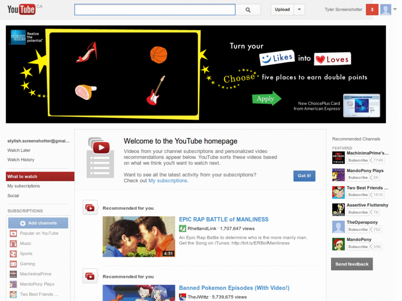Youtube - Bigger Player Sizes