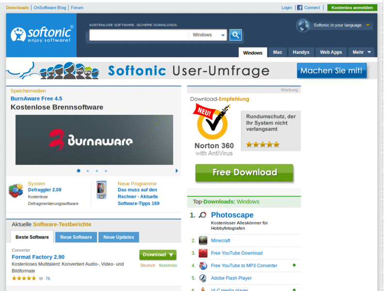 softonic.de - Cleaner