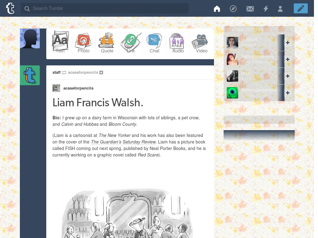 Girly Flowers Tumblr Dashboard