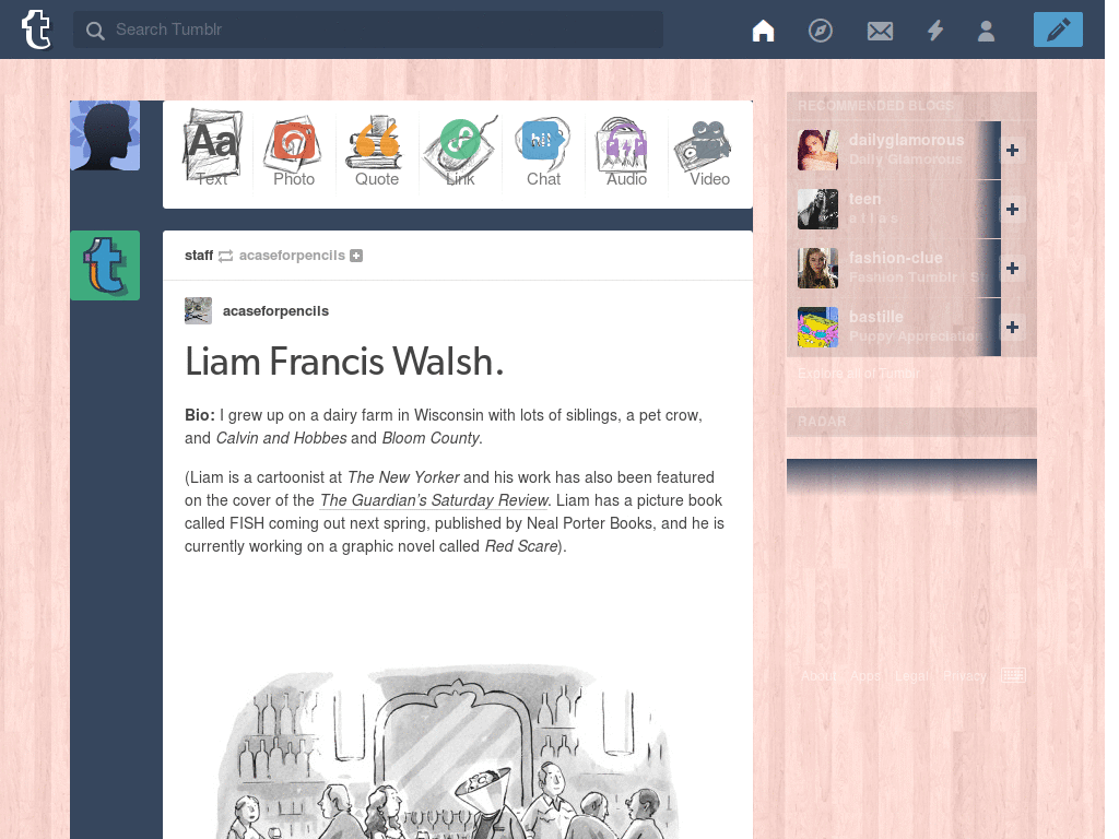 Pink Wood Tumblr Dash