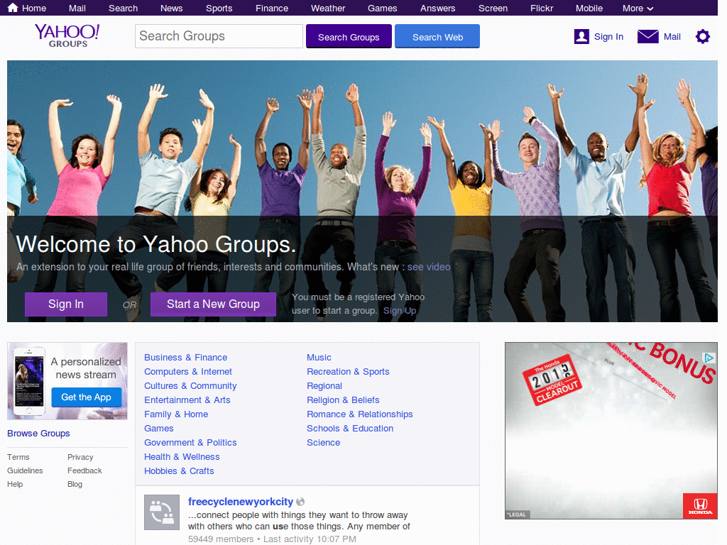 Yahoo! Groups large fonts