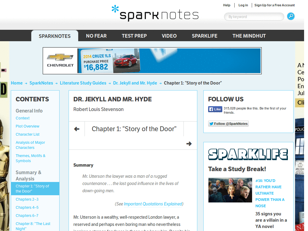 No Ads: Sparknotes