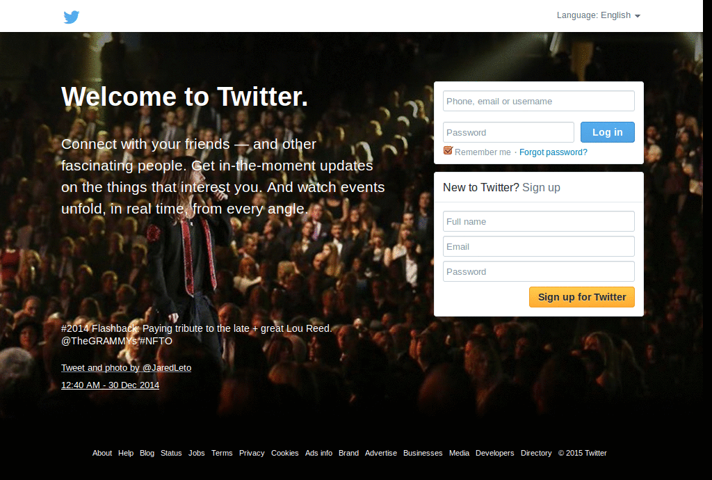 Twitter with custom font