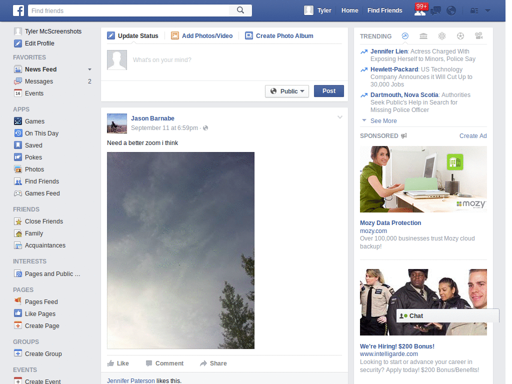 Facebook with custom font & size