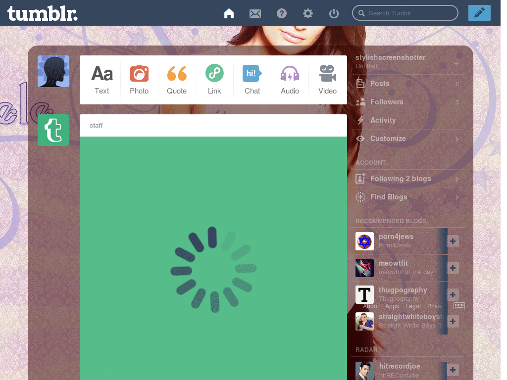 Lea Michele theme dashboard