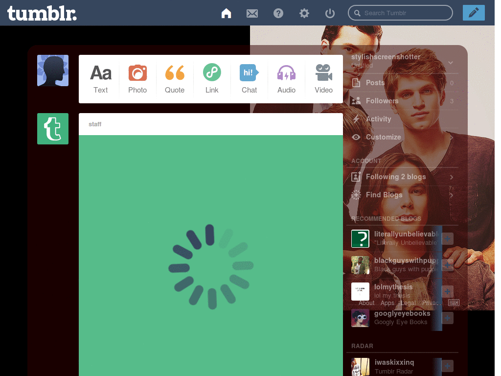 Pretty Little Liars Boys theme dashboard