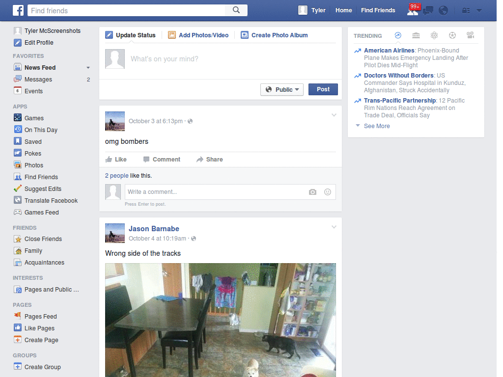Minimalistic Facebook