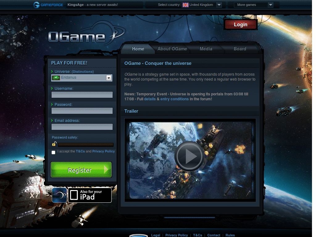 ogame red text