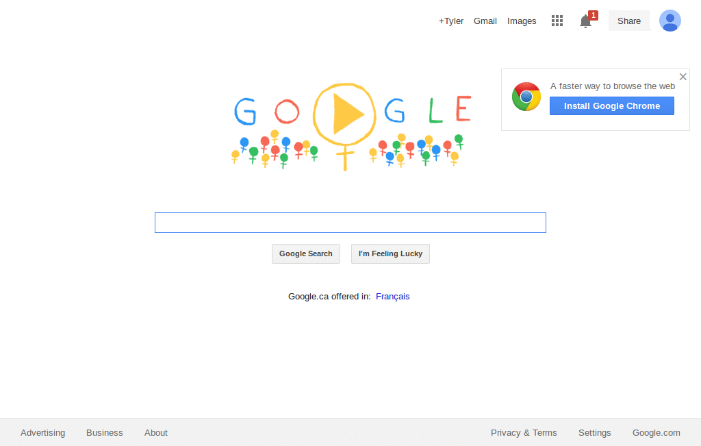 Google: Hide navigation bar