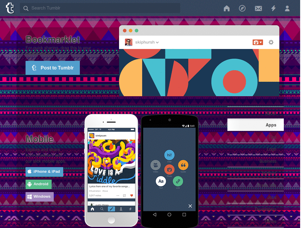 tribal tumblr theme ▲
